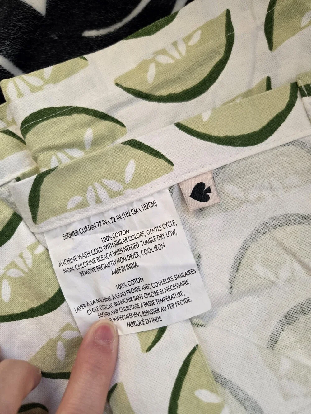 Kate Spade New York Cucumber Shower Curtain, 72x72, NWOT